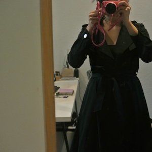 black TRENCH COAT